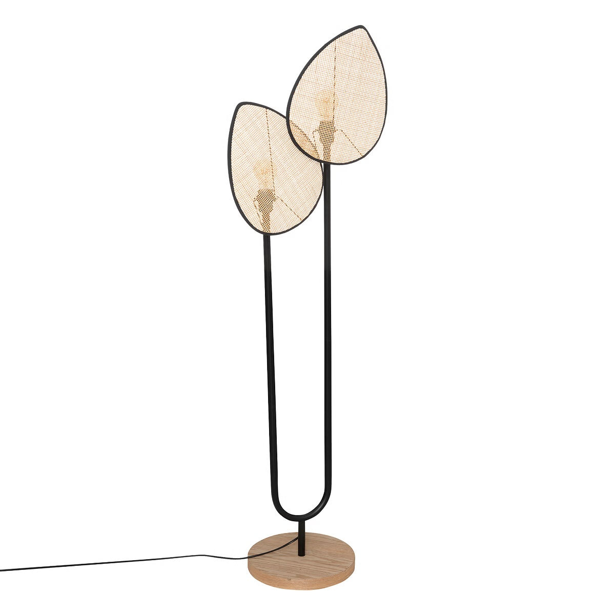 Atmosphera Olme Stehlampe – Metall und Naturholz – 143 cm