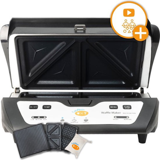 CuisiNoon - Multifunktions-Waffeleisen, Toasti-Gerät und Grillgerät - 1000W