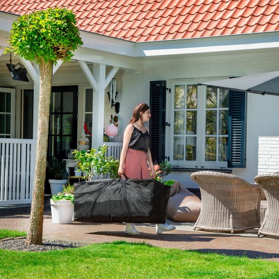 VONROC Premium Aufbewahrungstasche für Gartenstuhl-/Gartensitzkissen XL - 200x75x60cm - Für 6 bis 8 Kissen