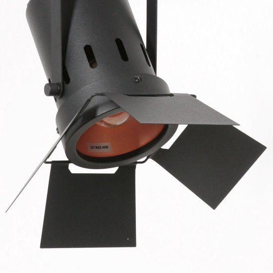 Hängeleuchte Carré 3379ZW – schwarze Leuchte im Industrial-Stil, Stahl, höhenverstellbar von 30 bis 150 cm, Mexlite