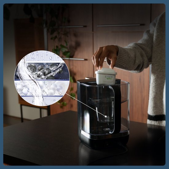 BRITA Cube Wasserspender und Teemaschine für zu Hause – Schwarz – Für perfekten Tee dank verschiedener Temperatur- und Mengen-Einstellungen – UV-C-Technologie – inkl. Maxtra Pro Kalk-Expert-Filter