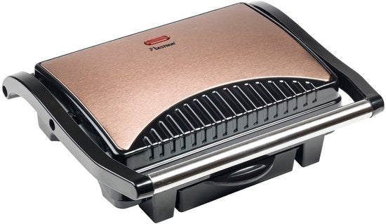 Bestron Kontaktgrill – ASW113CO – 1000 W – Sandwichtoaster – 25 x 17 cm Grillfläche – Kupfer – 5 Jahre Garantie
