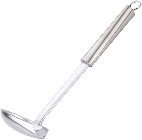 Alpina Küchenutensilien: Soßenlöffel – Silber – Edelstahl – 28 x 7 cm