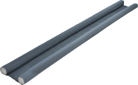 Doppelte Zugluftstopper für Türen - 2 Stück - 95 cm - Verstellbar - Grau - Zugluftleiste - Zugluftstopper - Türrolle - Zugluftstopper - Türkissen - Türisolierung - Universal