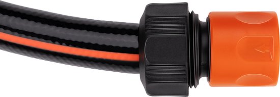BLACK+DECKER Gartenschlauch Schnellkupplung - 5/8'-3/4' - ⌀16-19 mm - Kunststoff - Schwarz/Orange