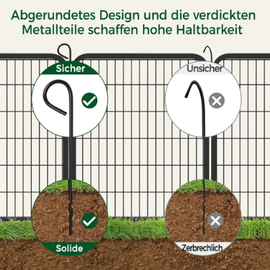 Yaheetech Puppy Spielbox, 8-teilig – Schwarz – 200 x 68 x 80 cm – Zusammenklappbar