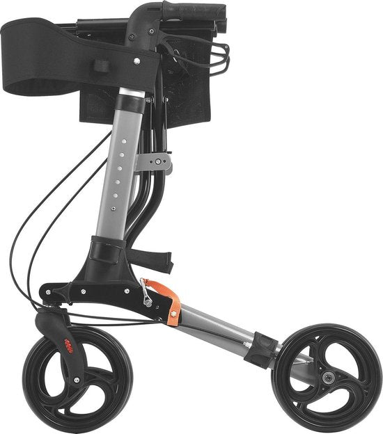 Faltbarer Rollator - Inkl. Sitz & Einkaufstasche - Schwarz