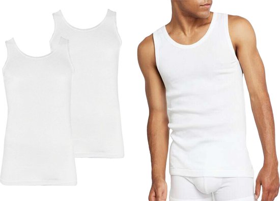 Bambus - Herrenhemden - Herrenunterhemd - 2er-Pack - Weiß - XXL - Herren Tanktop - Herren Singlet - Bambus - Apollo