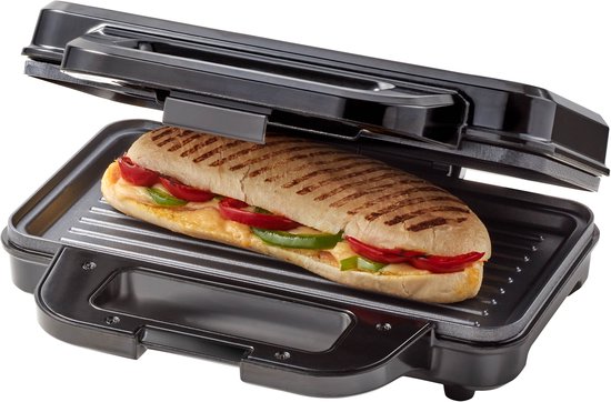 Tomado TGP2002S Sandwichtoaster für 2 Sandwiches – Grillplatte – Panini – PFAS-frei – 1000 Watt – Edelstahl