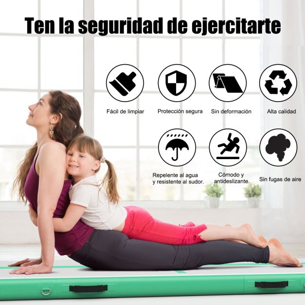 Coast Gymmat mit Kompressor - Innen und Außen - 450 x 100 x 15 cm - Grün