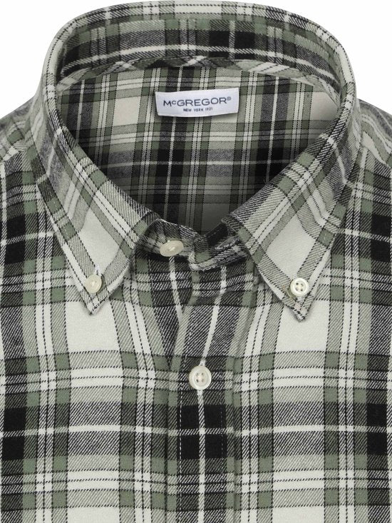McGregor Hemd Flanell kariert Grün - Größe XL - Männer - Hemden Casual