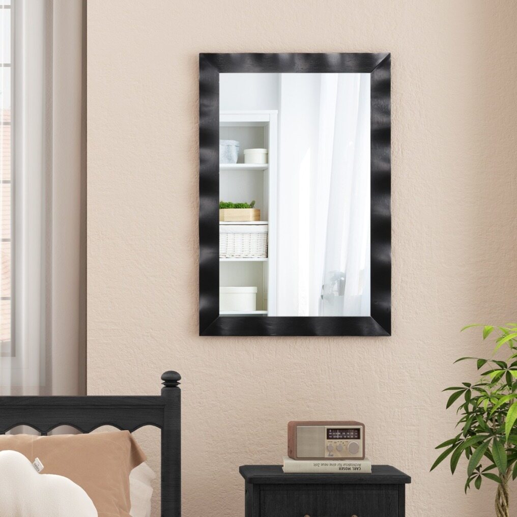 Coast WoodLuxe Wandspiegel 106 x 71,5 cm - Rustikaler Holzrahmen Natur