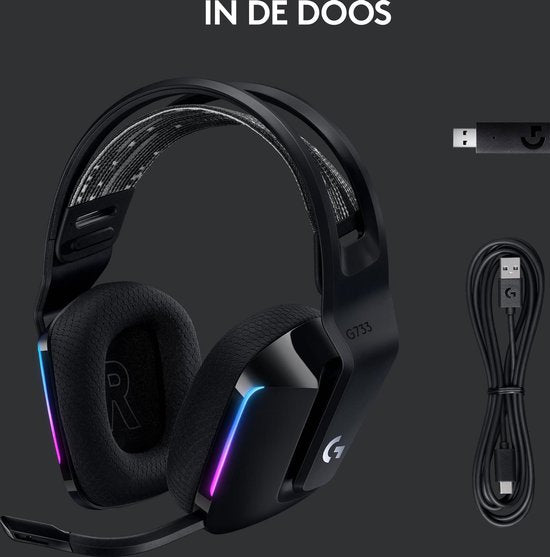 Logitech G733 LIGHTSPEED – Kabelloses Gaming-Headset – PS5/PS4 & PC – Schwarz