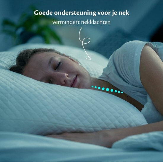 EL Life Nackenkissen - 50 x 70cm - Bambuskissen - Memory Foam / Memory Foam Füllung - Ergonomisch und orthopädisch - Inklusive Kopfkissenbezug