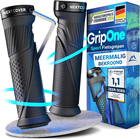 Nextcover Fahrradgriffe – Comfort Grip – Ergonomisch – Universal – Schwarz