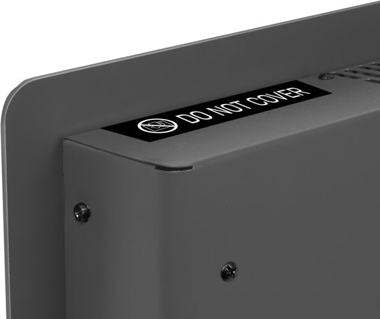 VONROC Luxury electric heater - Konvektorheizung mit Glasscheibe - 1250W/2500W- Beheizt Räume bis zu 30m2 - Gesteuert sowohl mit App (über Wifi) als auch manuell - Einstellbarer Thermostat und Timer - Grau