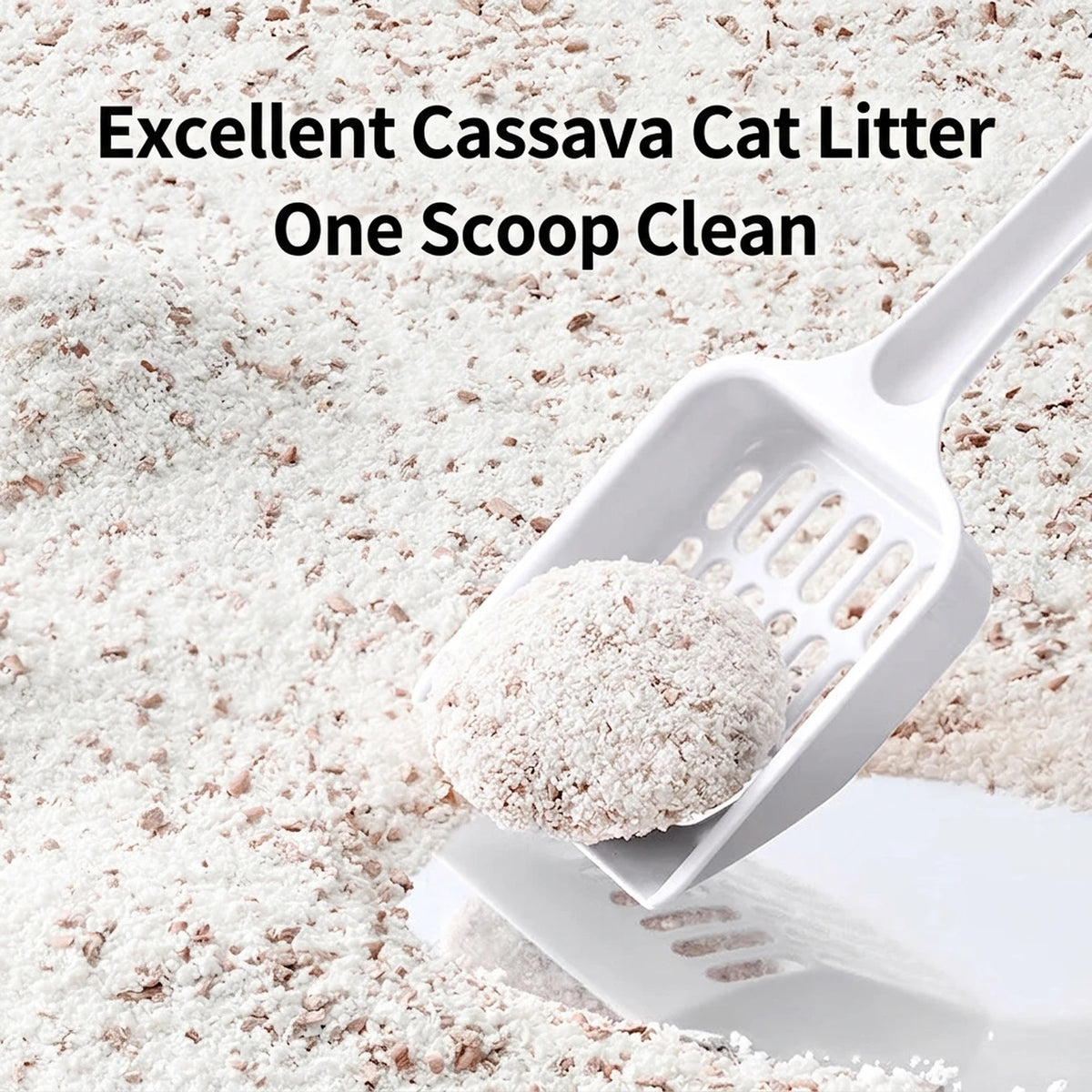 Ochama Tapioca Katzenstreu – Schnellklumpend – Geruchsneutral – 4 x 2,5 kg – 10 kg – Cremeweiß