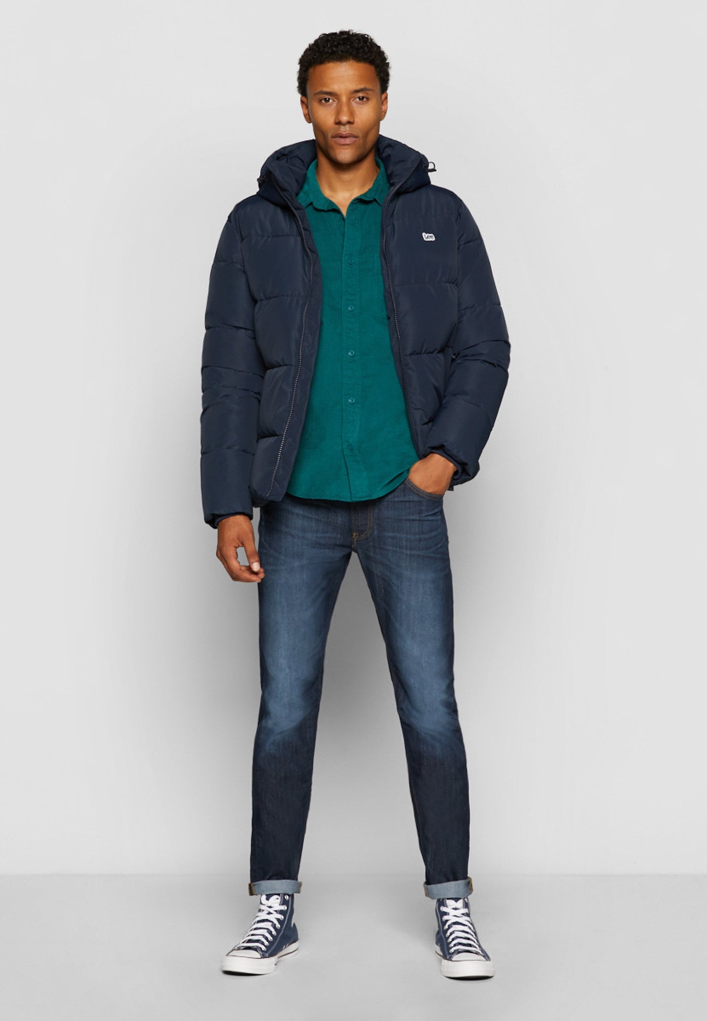 Lee Daren Zip Fly Regular Straight Jeans - Dunkelblau - Größe 34/34