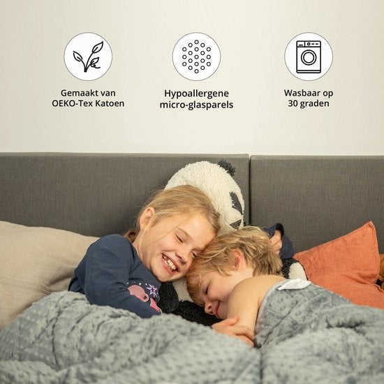 EL Life Wiegedecke Kind 3.2kg - 100 x 150cm - Wiegedecke - OEKO-TEX Baumwolle & Minky Fleece