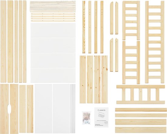 Kinderbett Marli - 80 x 160 cm - Holzfarbe - inkl. Bettkästen