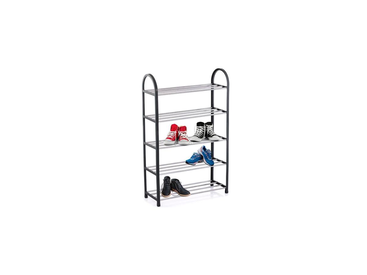 Herzberg Schuhregal – 5 Ebenen – Grau – 80 x 30 x 90 cm