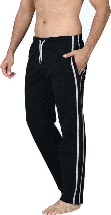 Pierre Calvini - Herren Jogginghose - 2er Pack - Schwarz Grau - M - Herren Schlafanzug - Herren Jogginghose mit geradem Bein - Herren Trainingshose - Herren Hausanzug