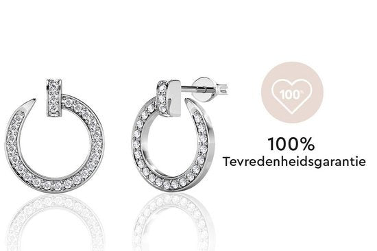 Yolora Damen Ohrringe mit Kalpa Camaka Kristallen - Silber - 18K Weißgold vergoldet - Damen Ohrstecker Silber - Ohrstecker - Schmuck - Luxuriöse Geschenkbox - Geschenkbox - Exklusive Geschenkbox - Schöne Geschenkverpackung