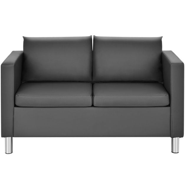 Coast Zweisitzer-Sofa - 120x60x62,5 cm - Leder - Grau