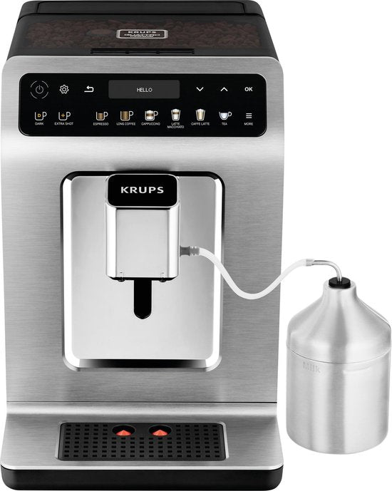 Krups Evidence+ EA894T – Vollautomatische Espressomaschine – Premium-Design – 19 Einstellungen – Individuell anpassbar – Für Espresso und Cappuccino