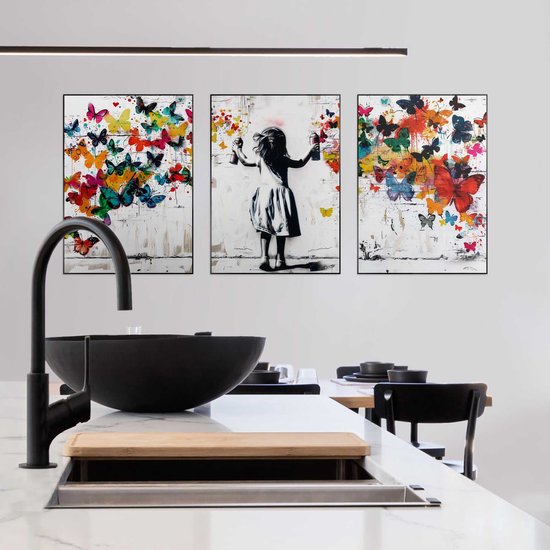 Malset Wolke der Schmetterlinge - 70x50cm - Holz - REINDERS