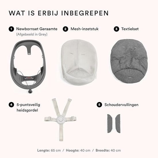 Stokke® Nomi® Neugeborenen-Set – Schwarz/Grau-Blau