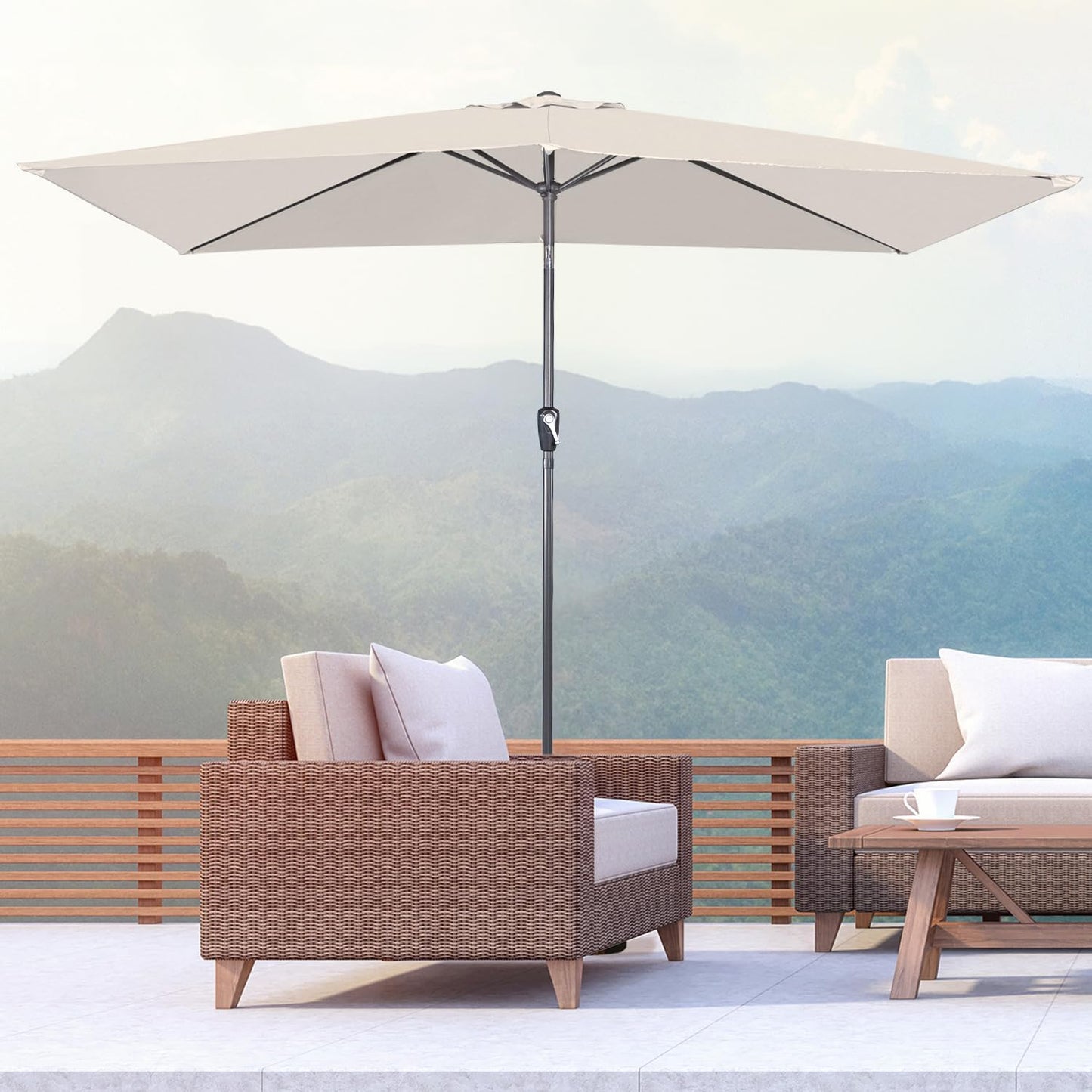 Angel Living Sonnenschirm - Rechteckig - 200 x 300 cm - Beige