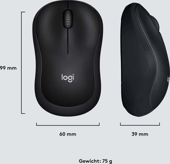 Logitech M220 Silent – Kabellose Maus – USB-Nano-Empfänger – Grau