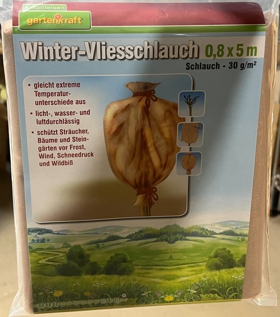Gartenkraft Frostschutzvlies – für Pflanzen und Bäume – 80 x 500 cm – Beige