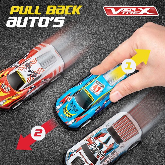 Vertrex Spielzeugauto-Set - 24 Teile - Autos für Jungen - Pull Back Wheels Autos - Autos - Spielzeugautos