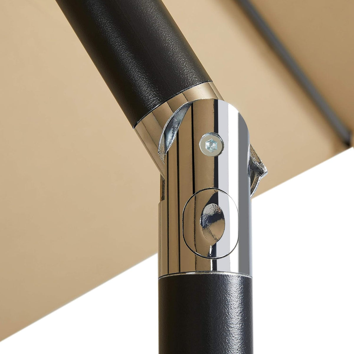 Yaheetech Sonnenschirm 270 cm – klappbar und neigbar – mit Drehstange – Polyester