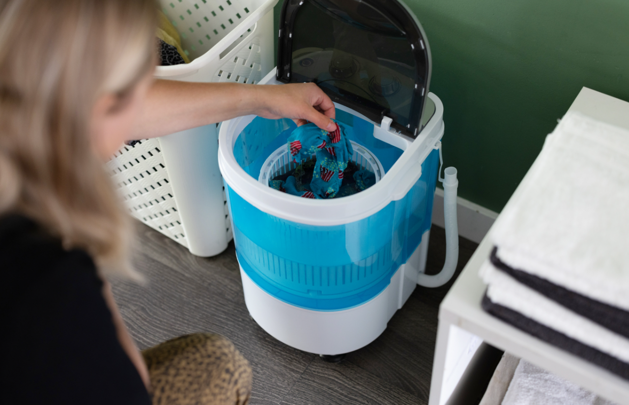 Nexxt Home - Mini Waschmaschine - bis zu 2,6 kg Wäsche - 35 x 34,5 x 56,5 cm - Weiß