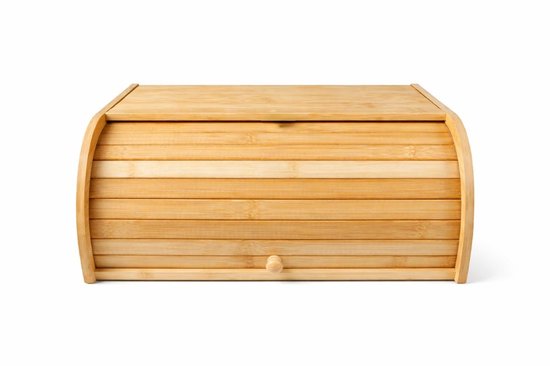 Ceruzo Brotkasten aus Bambus – Brotkasten mit Rollverschluss – 38 cm