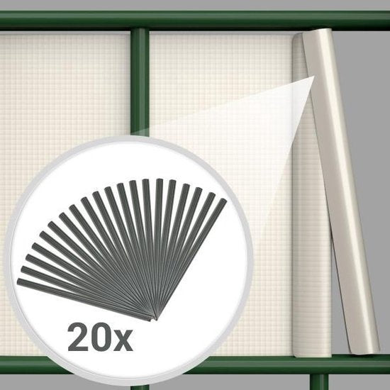 tectake - Sichtschutzfolie für Zaun/Gartensichtschutz - 70 Meter - 19 cm hoch - anthrazit - 401874