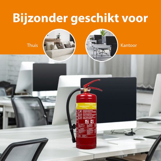 Smartwares FEX-15230 – Schaumfeuerlöscher 3 l – inkl. Aufhängebügel – Brandklassen A und B – BSI-zertifiziert