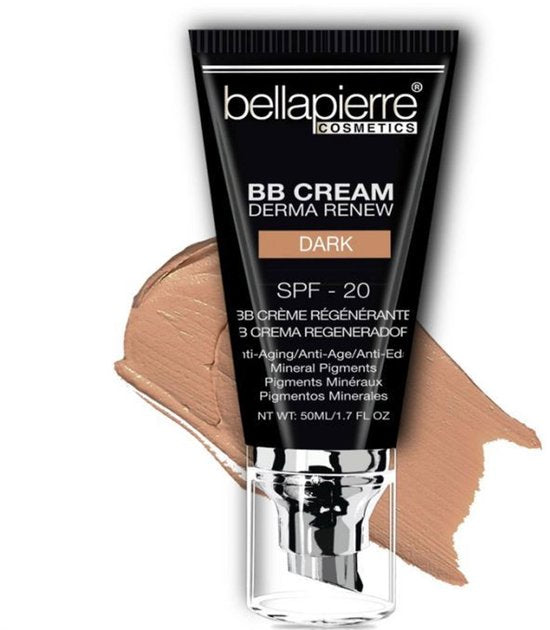 BellaPierre | BB Cream Derma Renew | LSF 20 | 40 ml | Anti-Aging-Foundation | Mineral-Make-up | Dunkel
