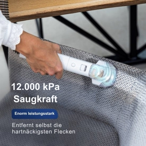Samako - Professioneller Teppichreiniger - Tragbar - Sofa-Reiniger- Mit Extra-Bürste - Weiß/Blau