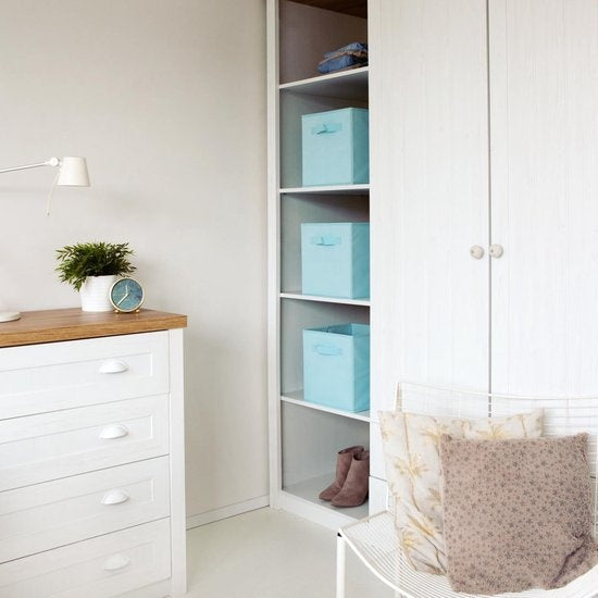 LifeGoods Kleiderschrank-Organisatoren - 6 Stück - 20L - Textil - Blau