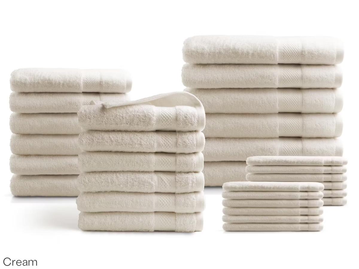 DoubleDry Badtextil-Set Hotel-Kollektion – 30-teilig – 500 g/m² – Bordeaux
