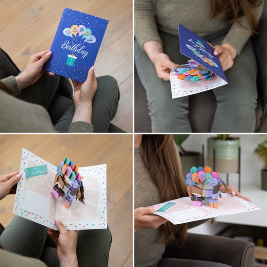 Partizzle 1 Stück Pop-up-3D-Dackel-Geburtstagskarte mit Umschlag – „Happy Birthday“-Karten – Pop-up-Karten – Erwachsene & Kinder – 15 x 21 cm