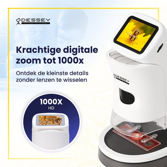 ODESSEY Digitales Mikroskop - Tragbar - 1000fache Vergrößerung - Kinder - Junior - Mikroskop