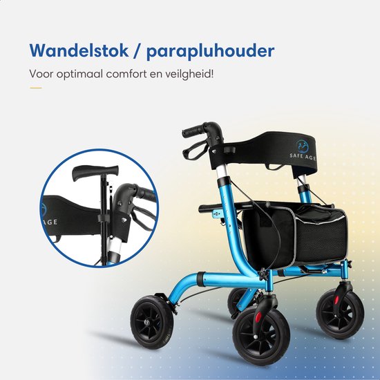 SafeLife Rollator faltbar mit Sitzfunktion - für den Innen- und Außenbereich