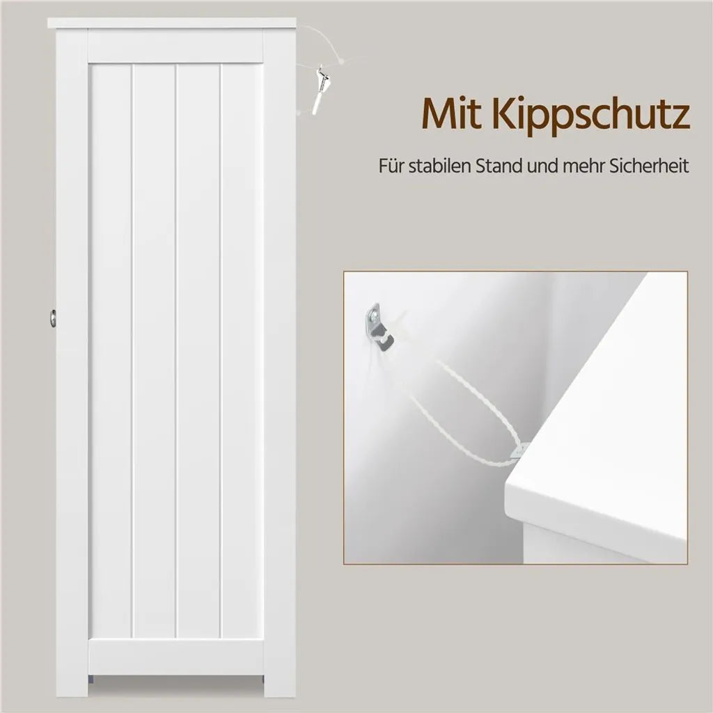 Yaheetech Badezimmerschrank - 56x30x82 cm - Aufbewahrung - Schubladen - Verstellbar - Kompakt - Weiß