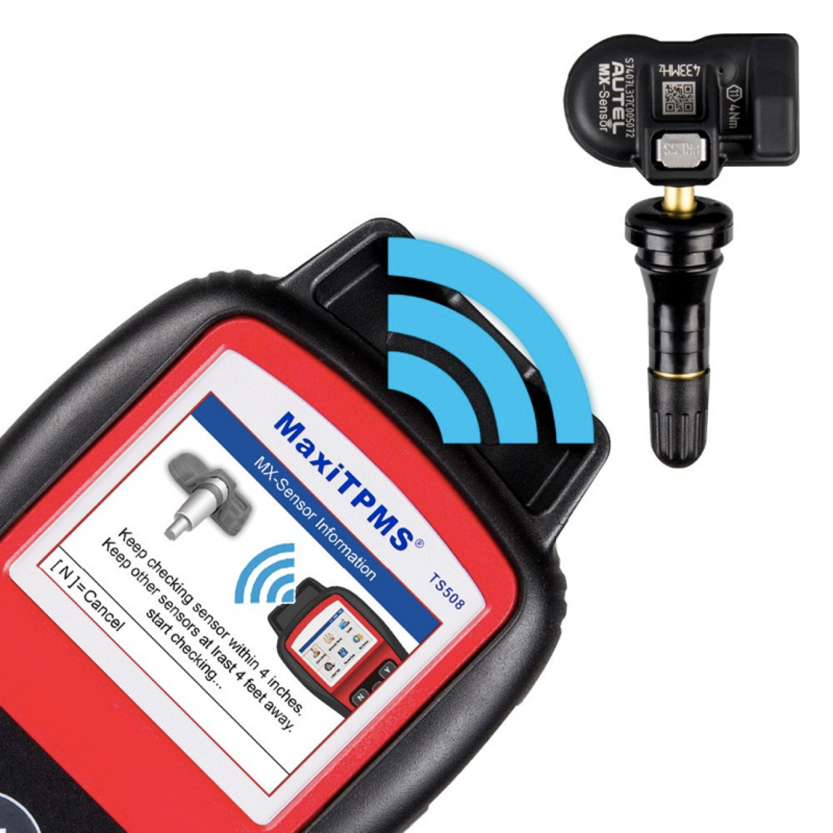 Autel MaxiTPMS TS508WF TPMS-Diagnosegerät – WLAN – ca. 215 × 105 × 37 mm