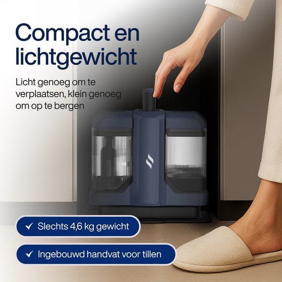 Samako Teppichreiniger V2 - Tragbarer Fleckenreiniger - Sofareiniger - Möbelreiniger - Sitzreiniger - Matratzenreiniger - Dampfreiniger - Reinigungsmaschine